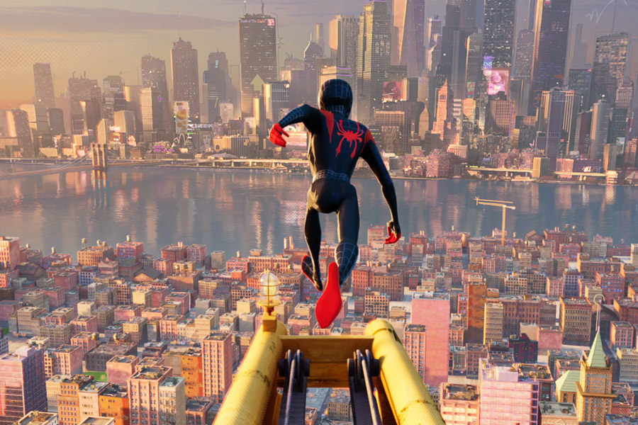 Spider-Man: Into the Spider-Verse Movie Review for Families. Miles Morales over New York