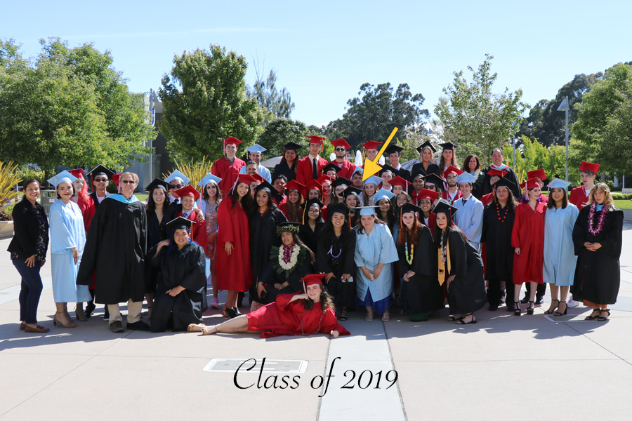 My daughter's high school graduation with photos of the ceremony — Class of 2019 plus her journey from homeschool to high college program.