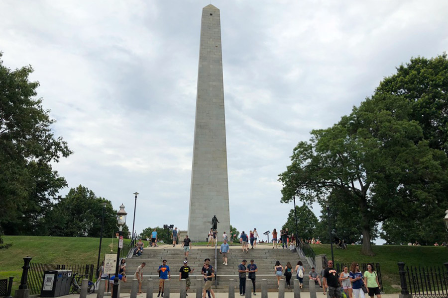 Family travel tips for visiting the Boston Freedom Trail in Boston, Massachusetts with historic sites - Bunker Hill Monument