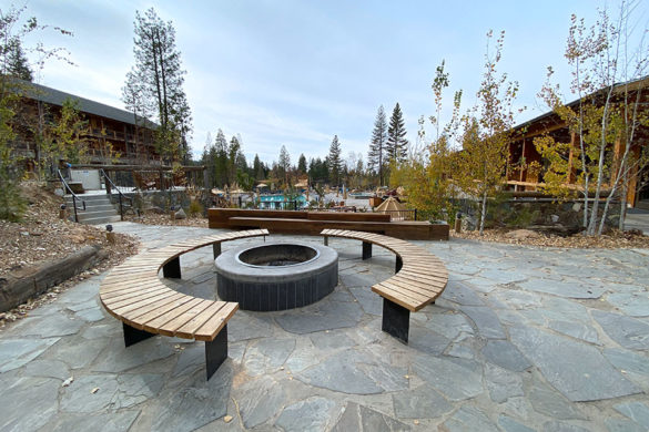Rush Creek Lodge in Groveland, CA near Yosemite National Park S'mores Fire Pit